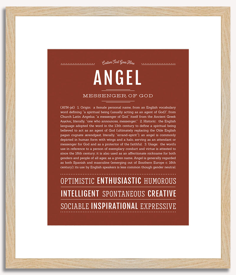 Angel (female) | Name Art Print