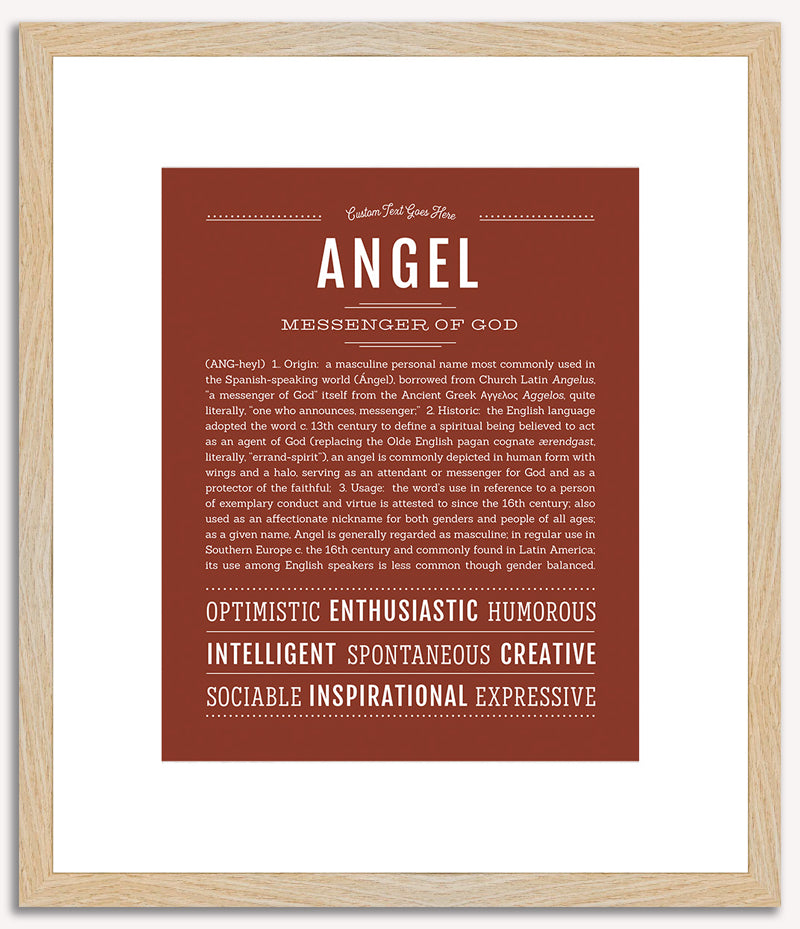 Angel (male) | Name Art Print