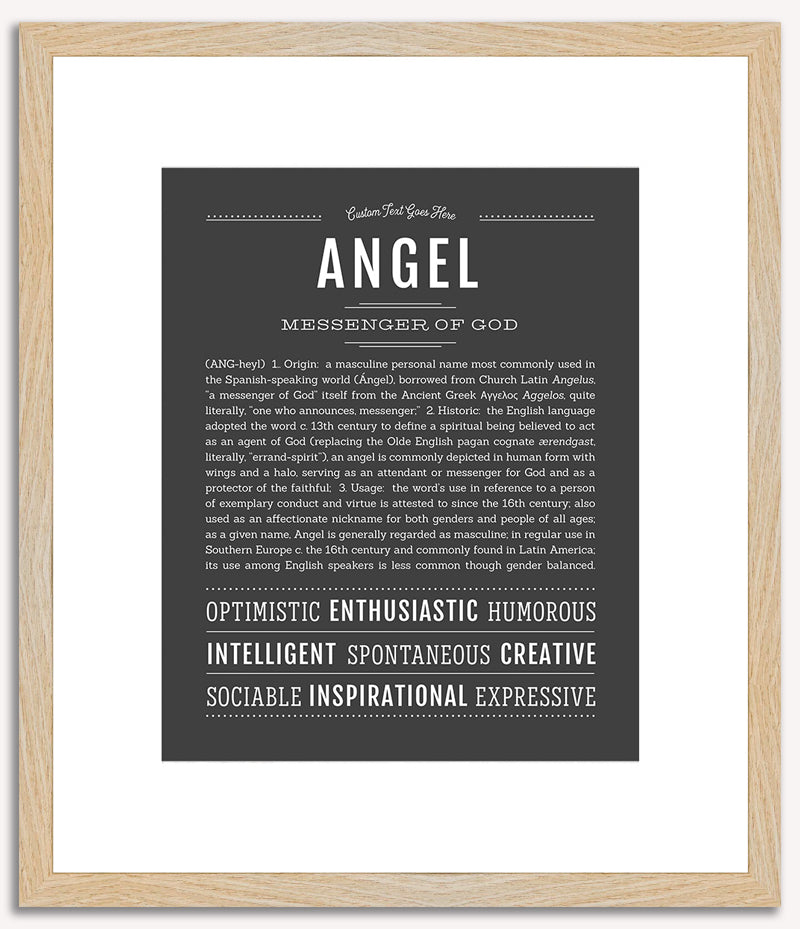 Angel (male) | Name Art Print