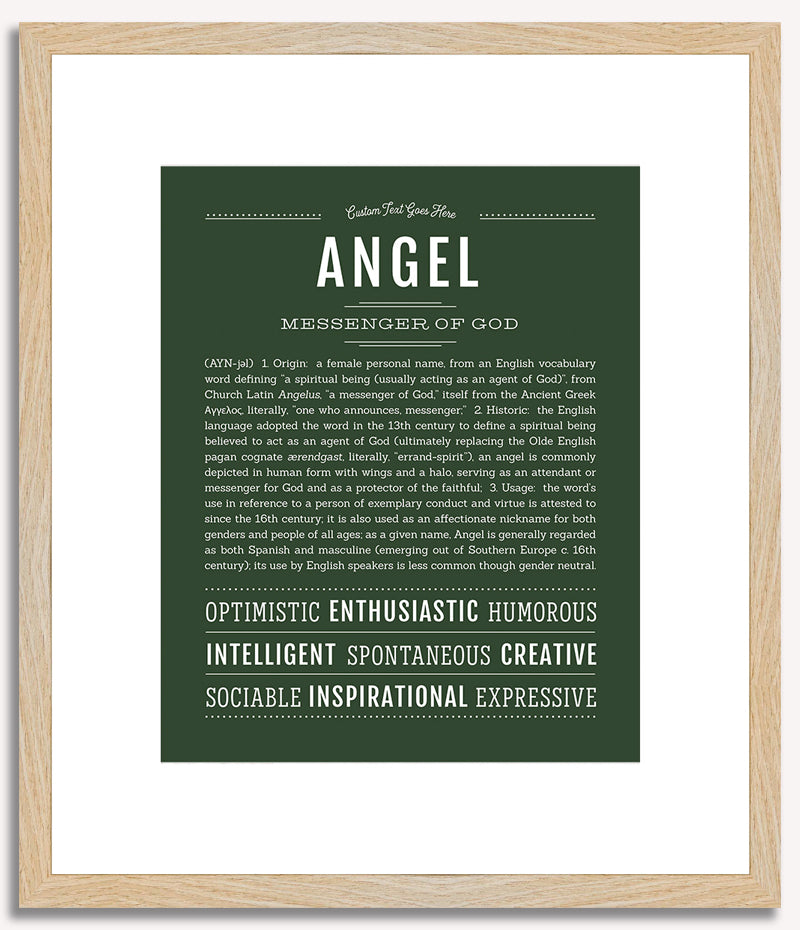 Angel (female) | Name Art Print