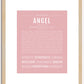 Angel (female) | Name Art Print