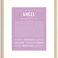 Angel (female) | Name Art Print