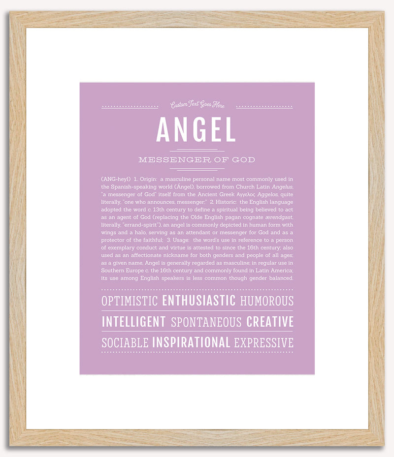 Angel (male) | Name Art Print