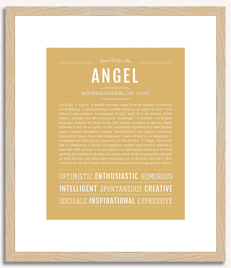 Angel (female) | Name Art Print