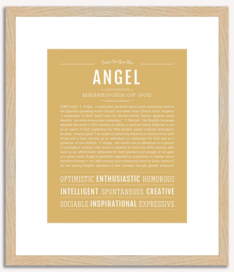 Angel (male) | Name Art Print