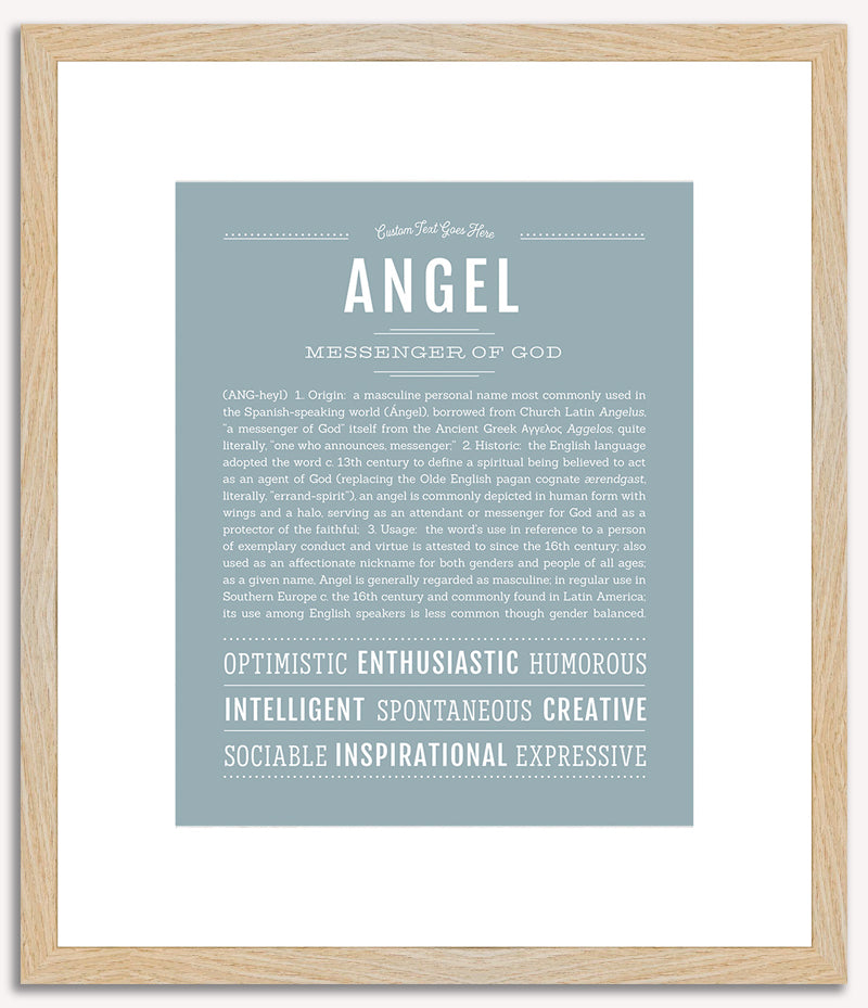 Angel (male) | Name Art Print