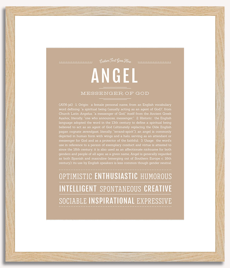 Angel (female) | Name Art Print