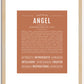 Angel (female) | Name Art Print