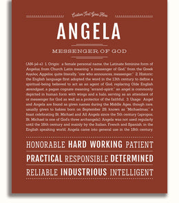 Angela | Name Art Print – Name Stories