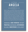 Angela | Name Art Print – Name Stories