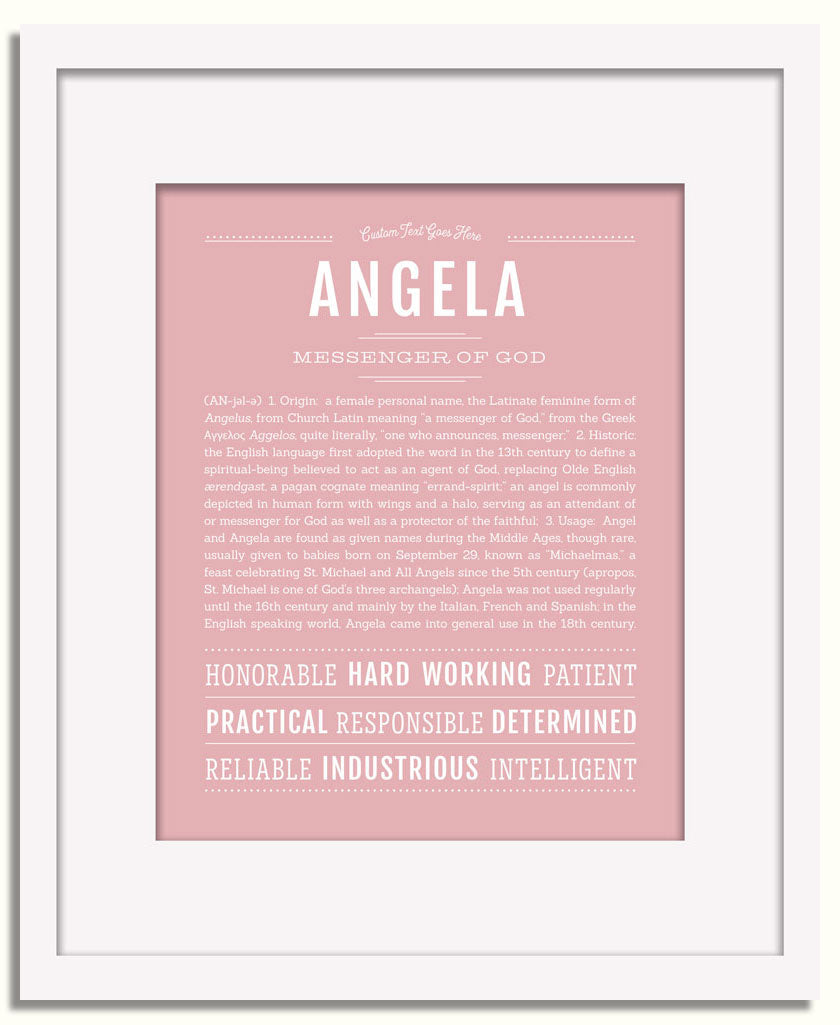 Frame Options | Dusty Rose | White Frame, Matted