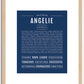 Angelie | Name Art Print