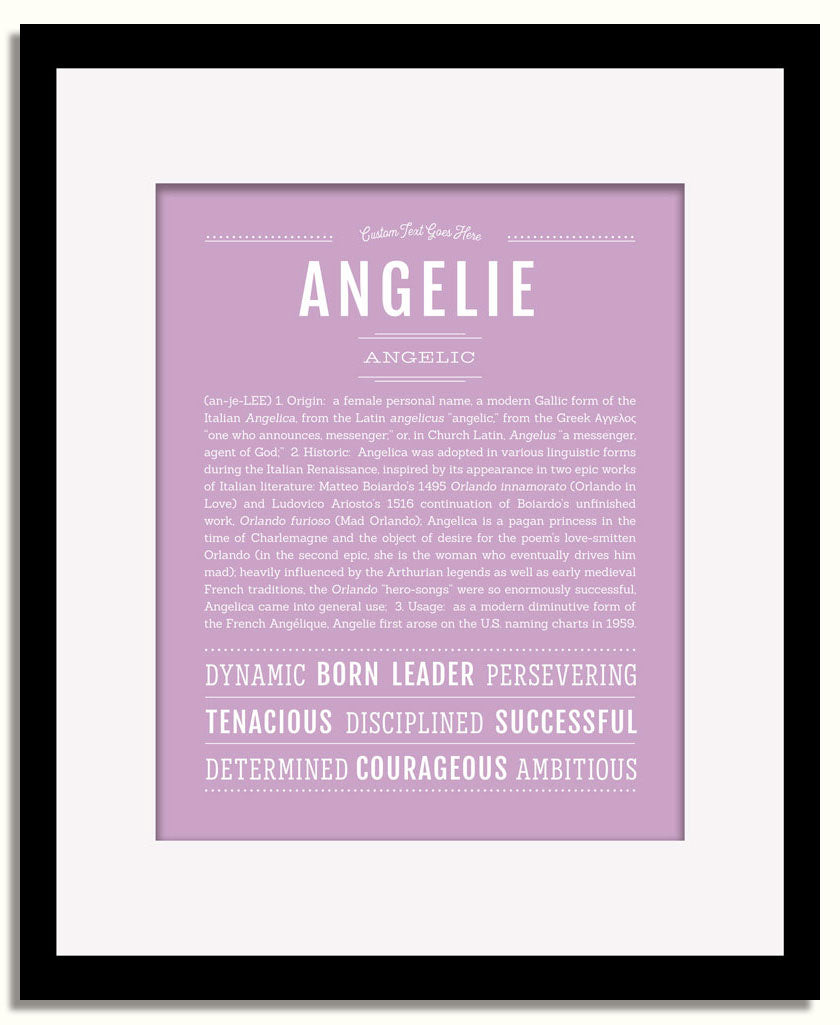 Frame Options | Lilac | Black Frame, Matted