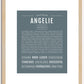 Angelie | Name Art Print