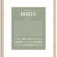 Angelie | Name Art Print