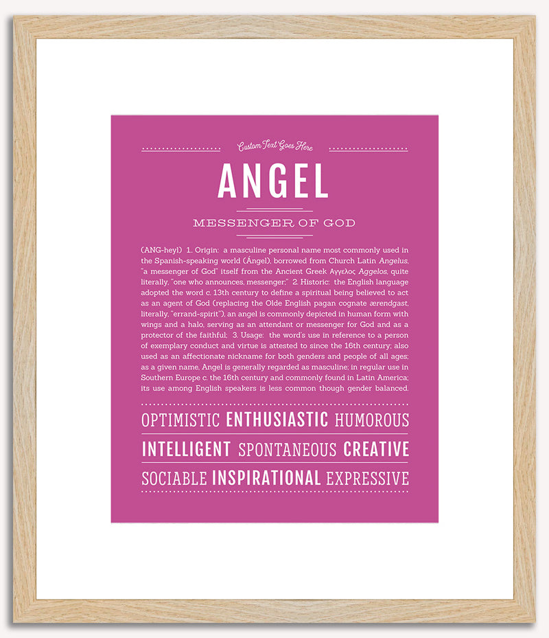 Angel (female) | Name Art Print