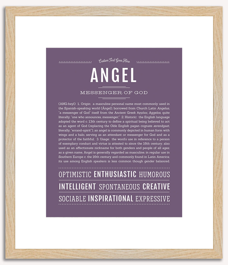 Angel (female) | Name Art Print