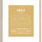 Angie | Name Art Print