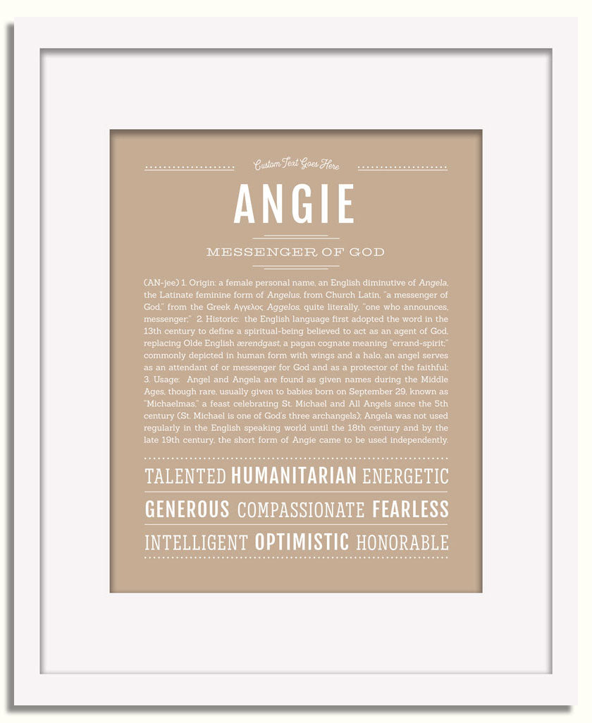 Frame Options | Tan | White Frame, Matted