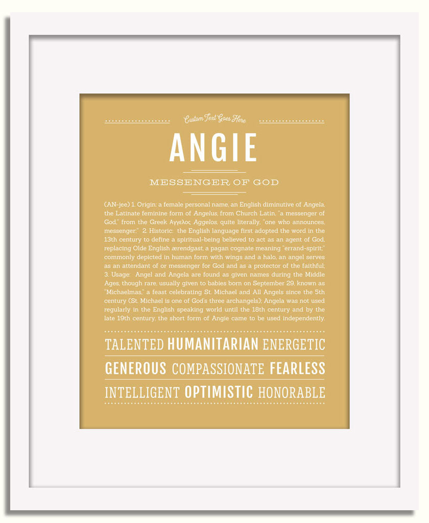 Frame Options | Matte Gold | White Frame, Matted