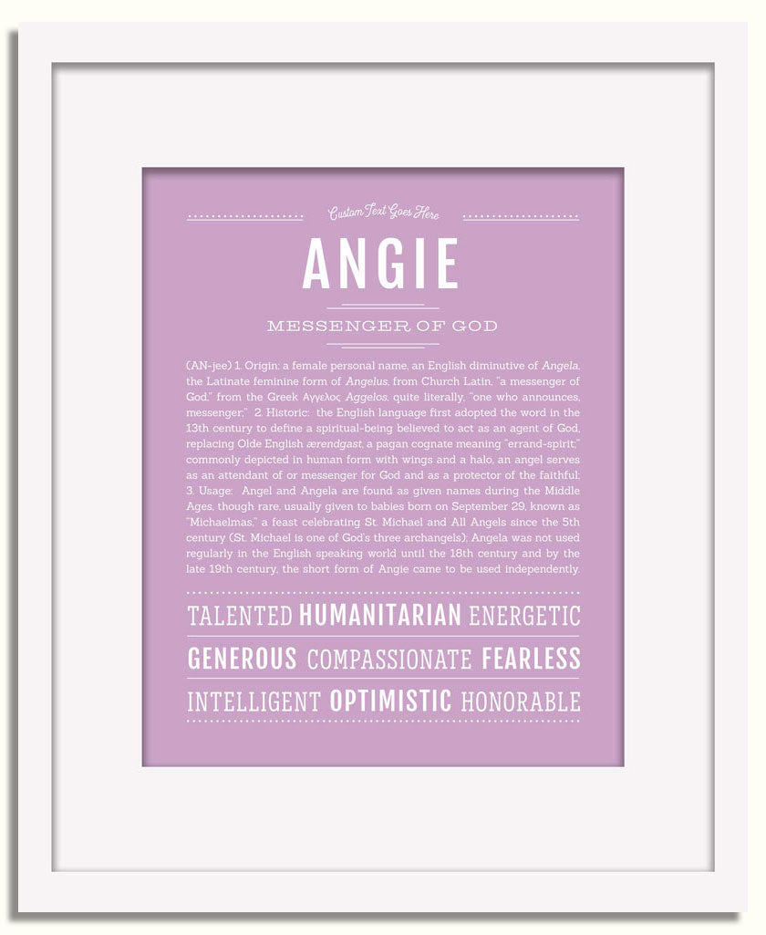 Frame Options | Lilac | White Frame, Matted