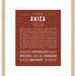 Anica | Name Art Print