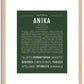 Anika | Name Art Print