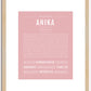 Anika | Name Art Print