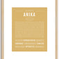 Anika | Name Art Print