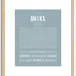 Anika | Name Art Print