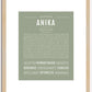 Anika | Name Art Print