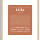 Anika | Name Art Print