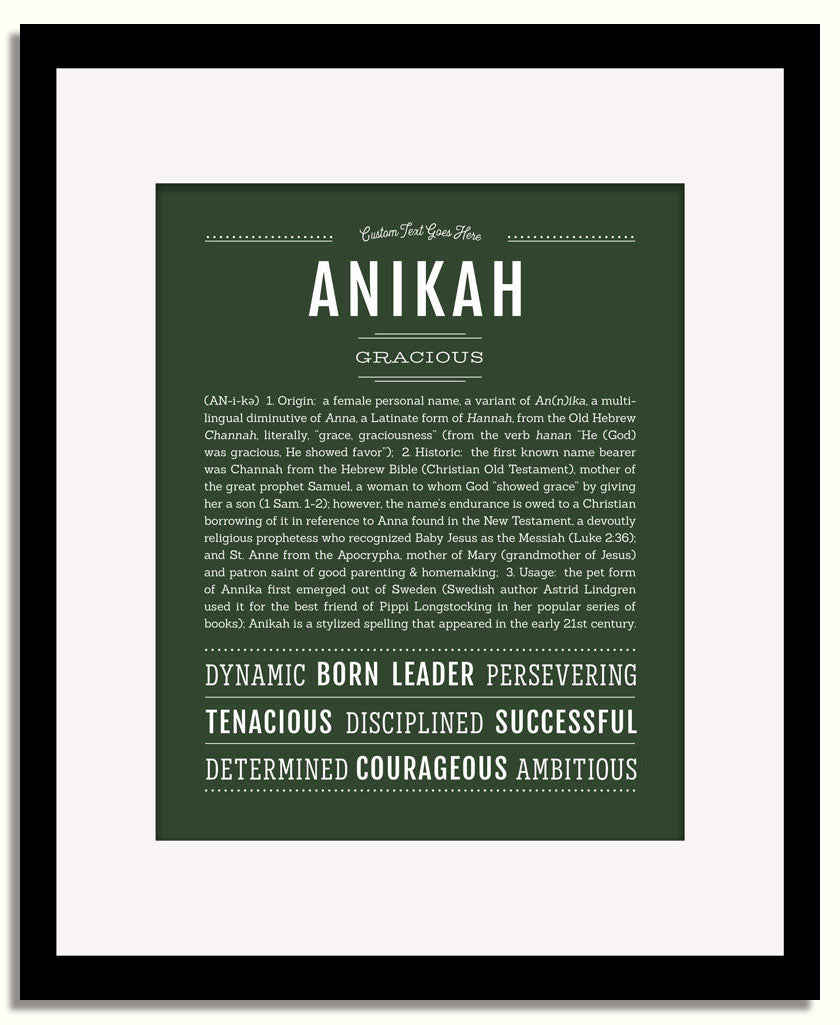 Frame Options | Deep Forest | Black Frame, Matted