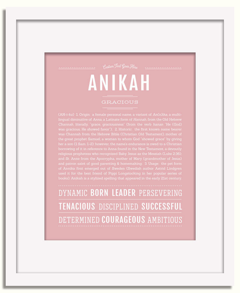 Frame Options | Dusty Rose | White Frame, Matted