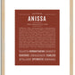 Anissa | Name Art Print