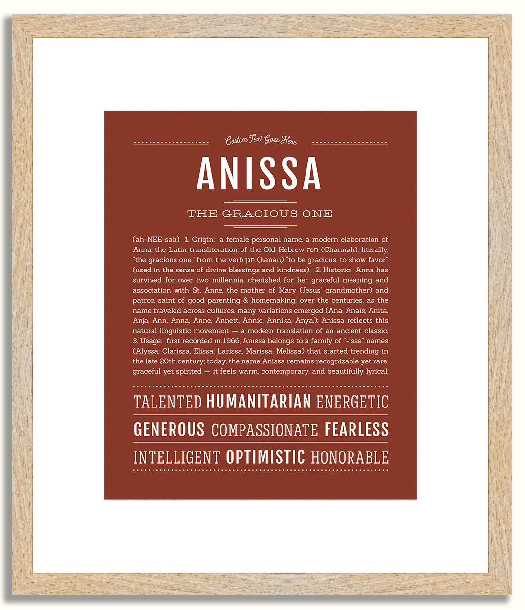 Anissa | Name Art Print