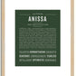 Anissa | Name Art Print
