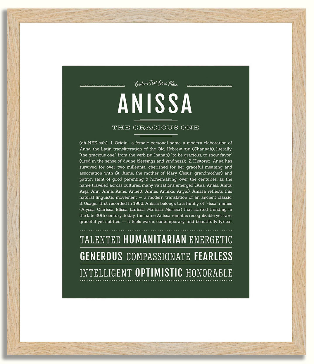 Anissa | Name Art Print