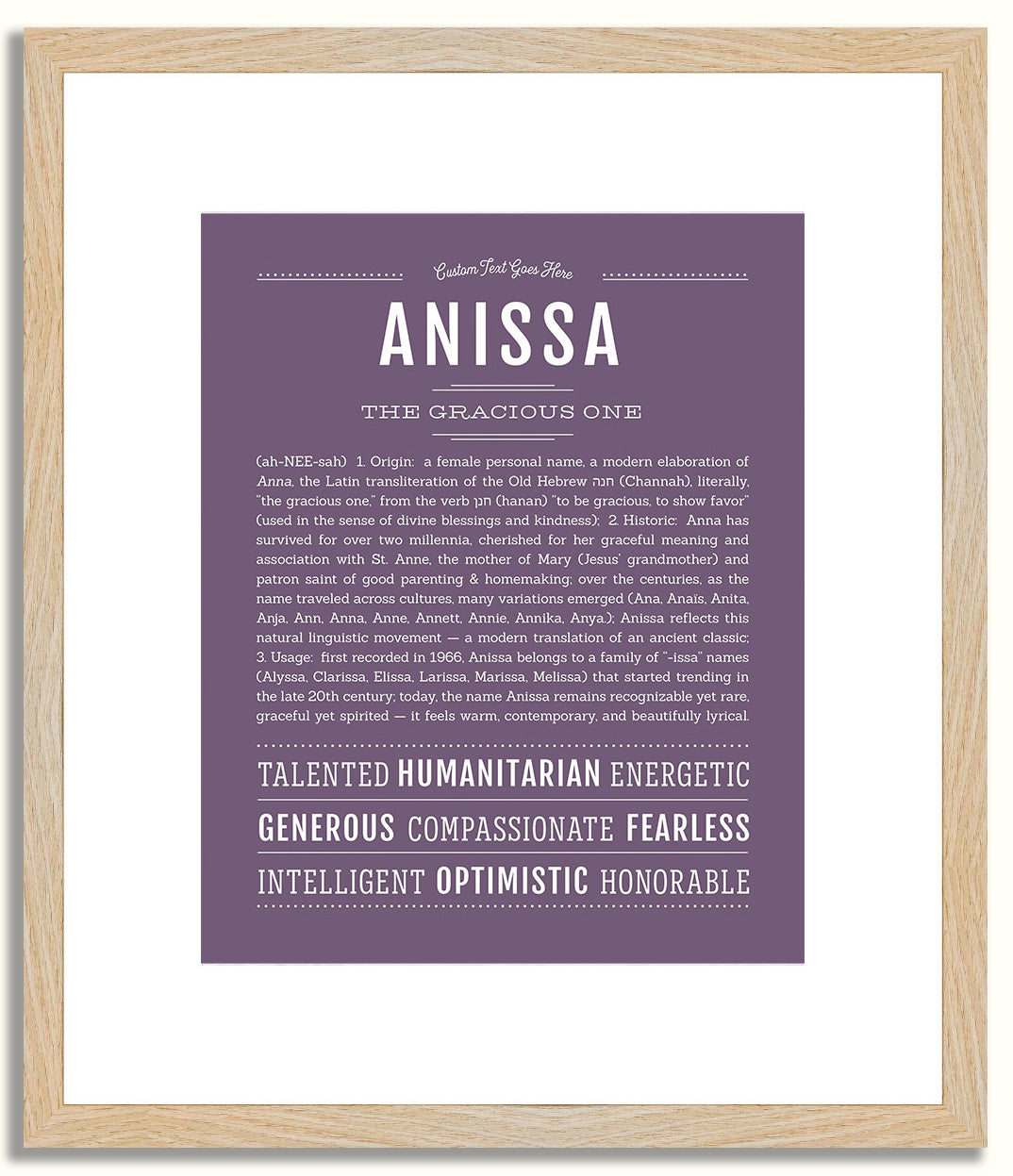 Anissa | Name Art Print