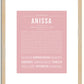 Anissa | Name Art Print
