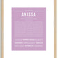 Anissa | Name Art Print