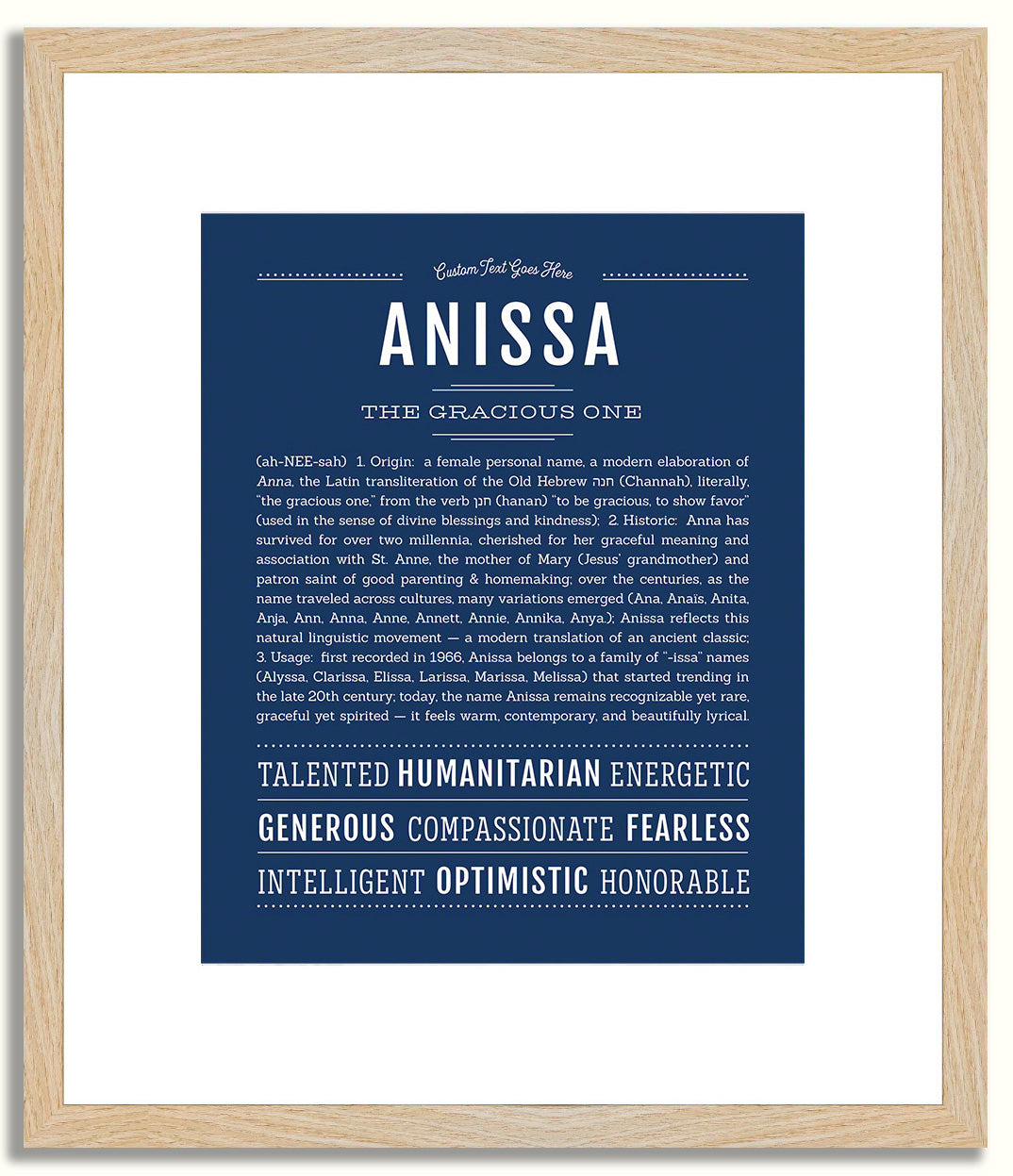 Anissa | Name Art Print