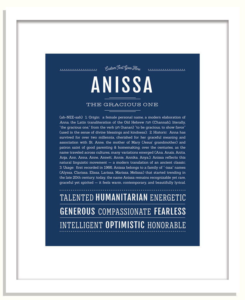 Frame Options | Midnight Blue | Black Frame, Matted