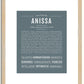Anissa | Name Art Print