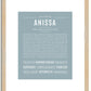 Anissa | Name Art Print