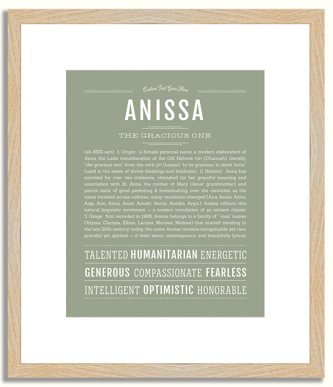 Anissa | Name Art Print