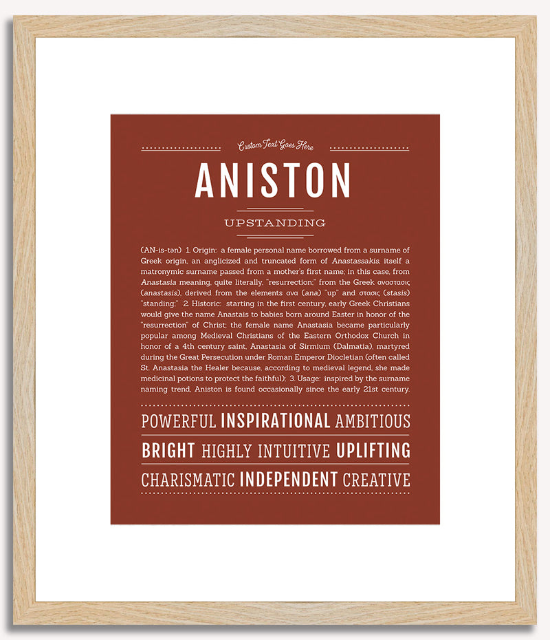 Aniston | Name Art Print