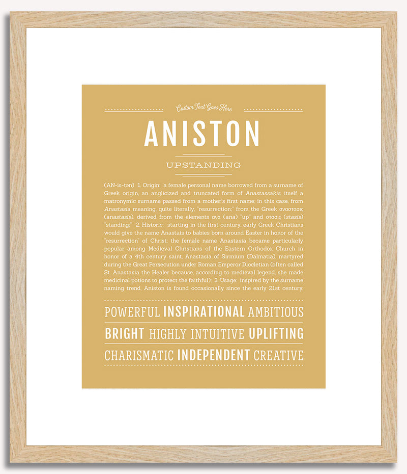 Aniston | Name Art Print