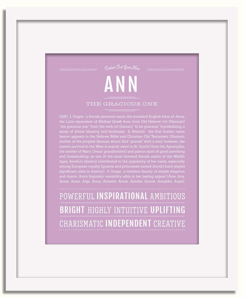 Frame Options | Lilac | White Frame, Matted