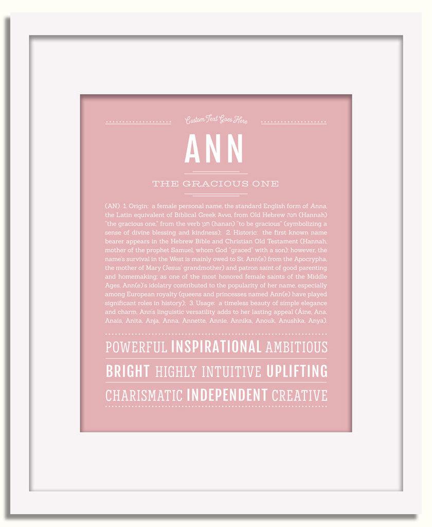 Frame Options | Dusty Rose | White Frame, Matted